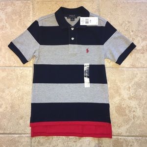 NWT Gray and Navy Polo Shirt